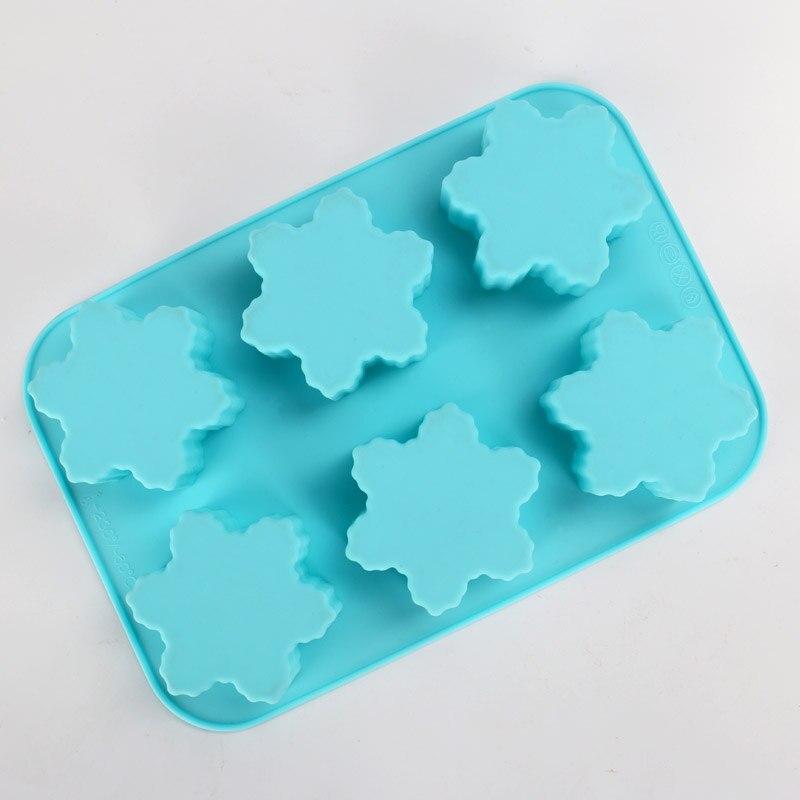 Reusable Silicone 6 Hole Snowflakes Mold Reusable Silicone 6 Hole Snowflakes Mold