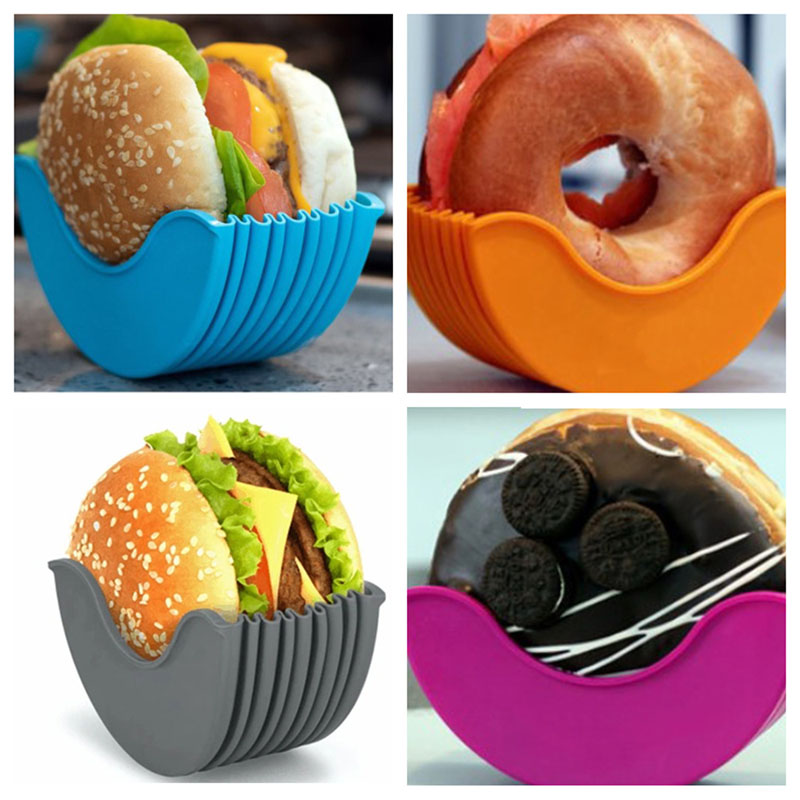 Reusable Silicone Hamburger Holder