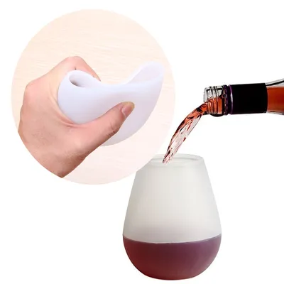 Reusable Silicone Rubber Wine Glass