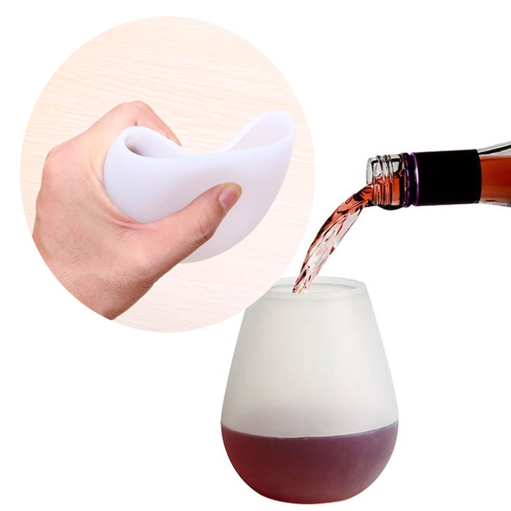 Reusable Silicone Rubber Wine Glass