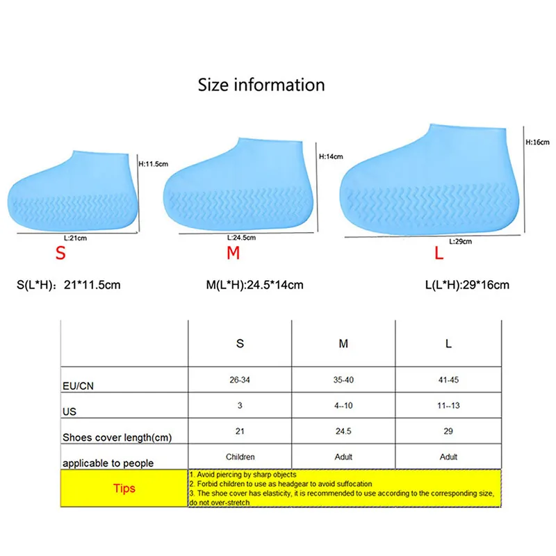 Reusable Silicone Shoe Covers Waterproof Rain Outdoor Rain Boot Overshoes Walking Shoes Accessories Reusable Shoe Cover Reusable Silicone Shoe Covers Waterproof Rain Outdoor Rain Boot Overshoes Walking Shoes Accessories Reusable Shoe Cover