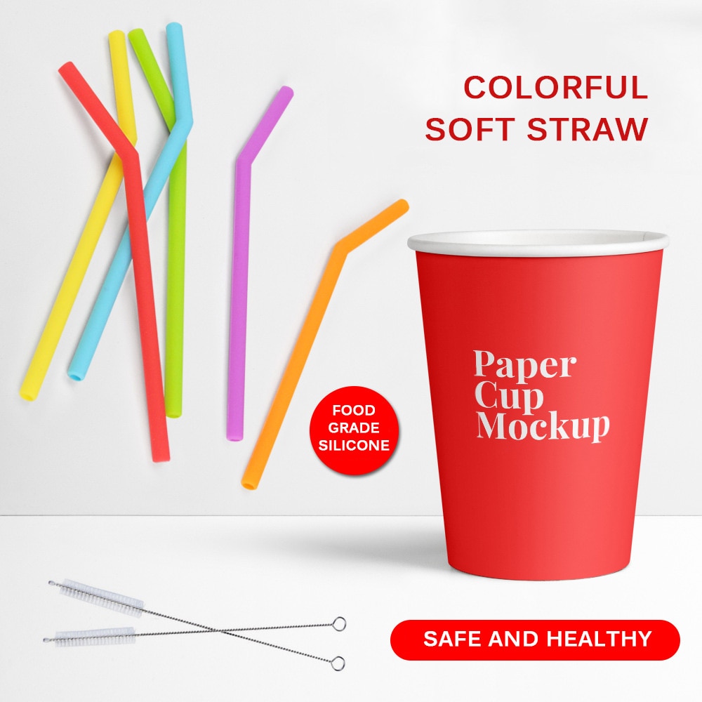 Reusable Silicone Straw Party Supplies (6 pcs) Reusable Silicone Straw Party Supplies (6 pcs)
