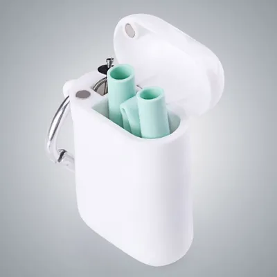 Reusable Silicone Straw with Case