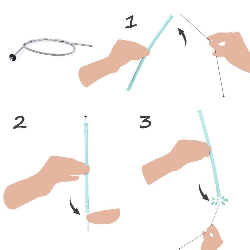 Reusable Silicone Straw with Case