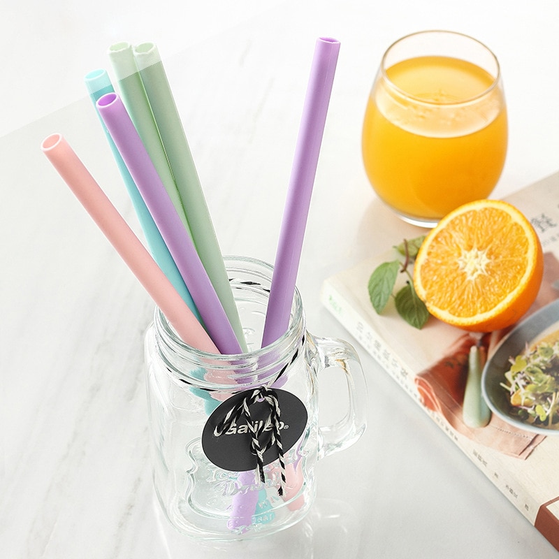 Reusable Silicone Straws Set (5 Pcs) Reusable Silicone Straws Set (5 Pcs)