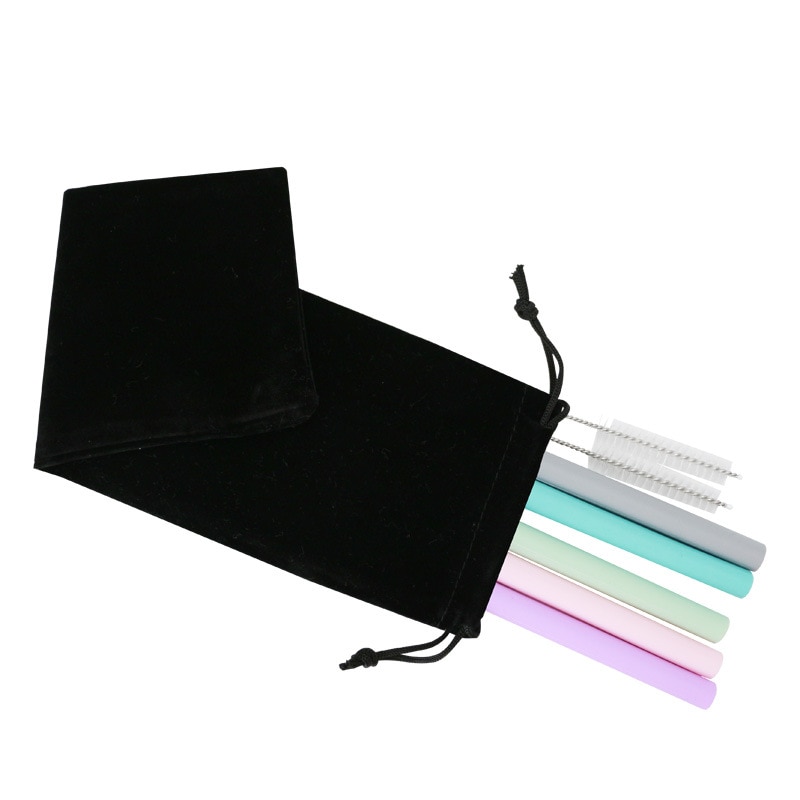 Reusable Silicone Straws Set (5 Pcs) Reusable Silicone Straws Set (5 Pcs)