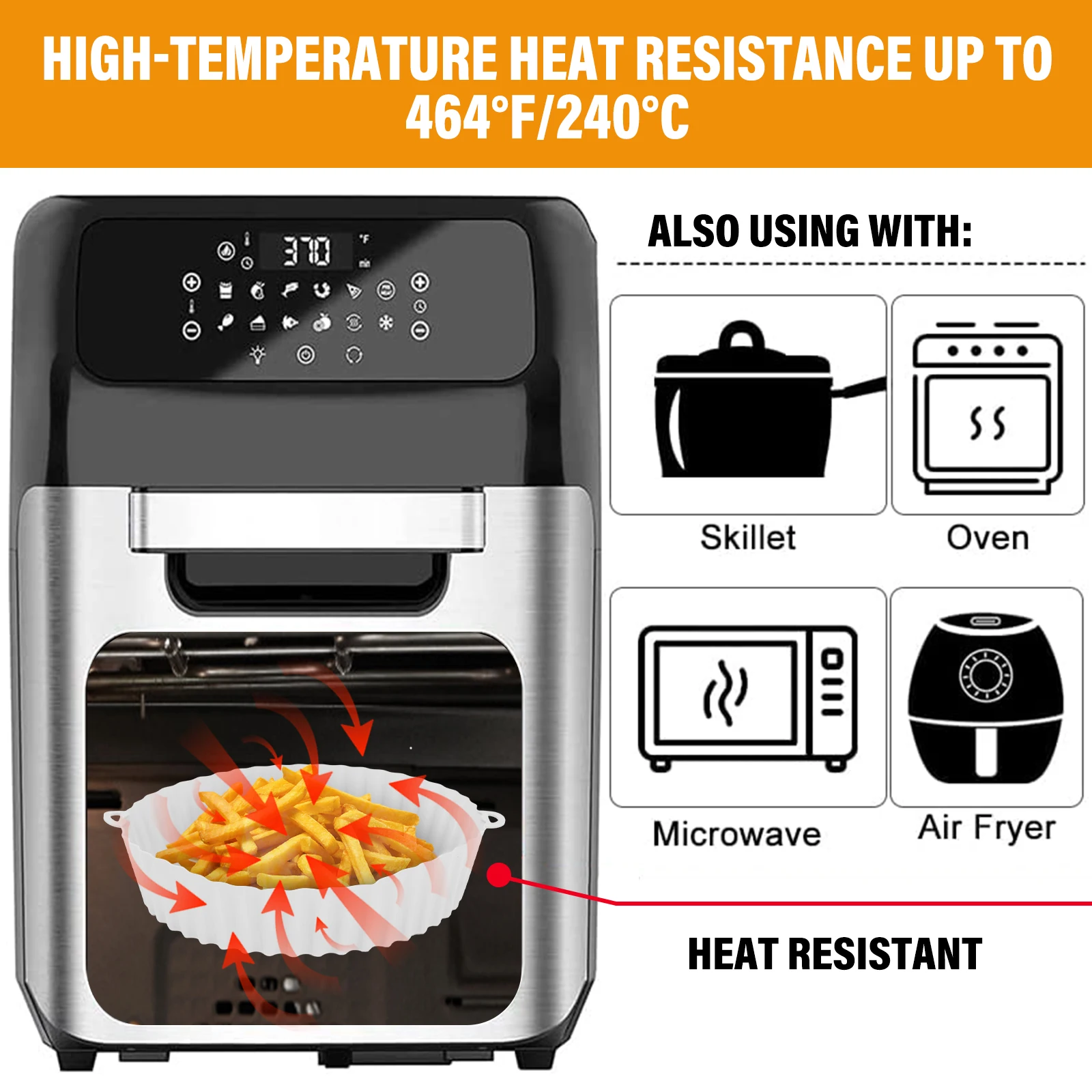 Reusable Silicone Tray for Air Fryer Reusable Silicone Tray for Air Fryer