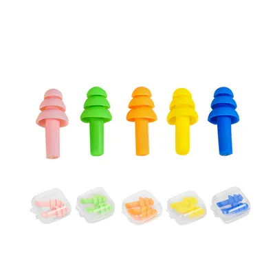 Reusable Soft Silicone Ear Plugs with Box
