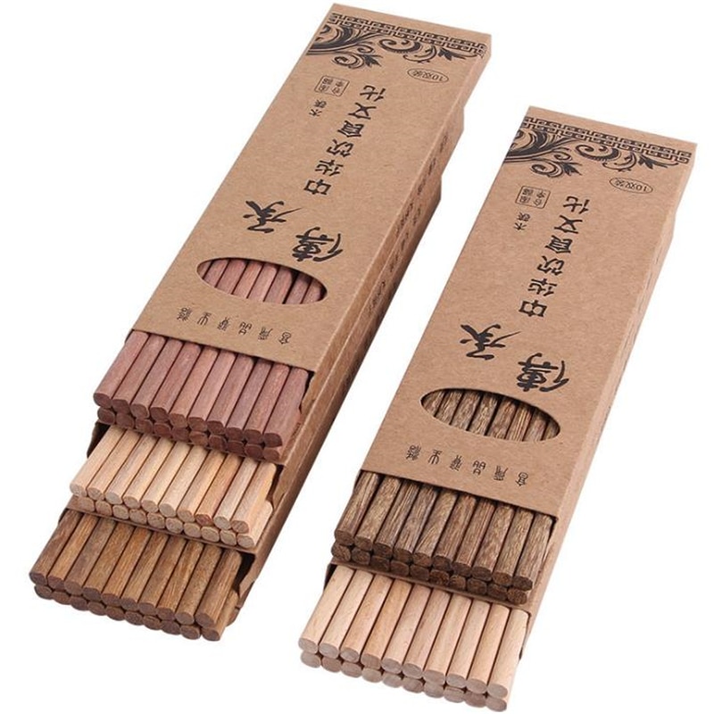 Reusable Wooden Chopsticks (10 Pairs) Reusable Wooden Chopsticks (10 Pairs)