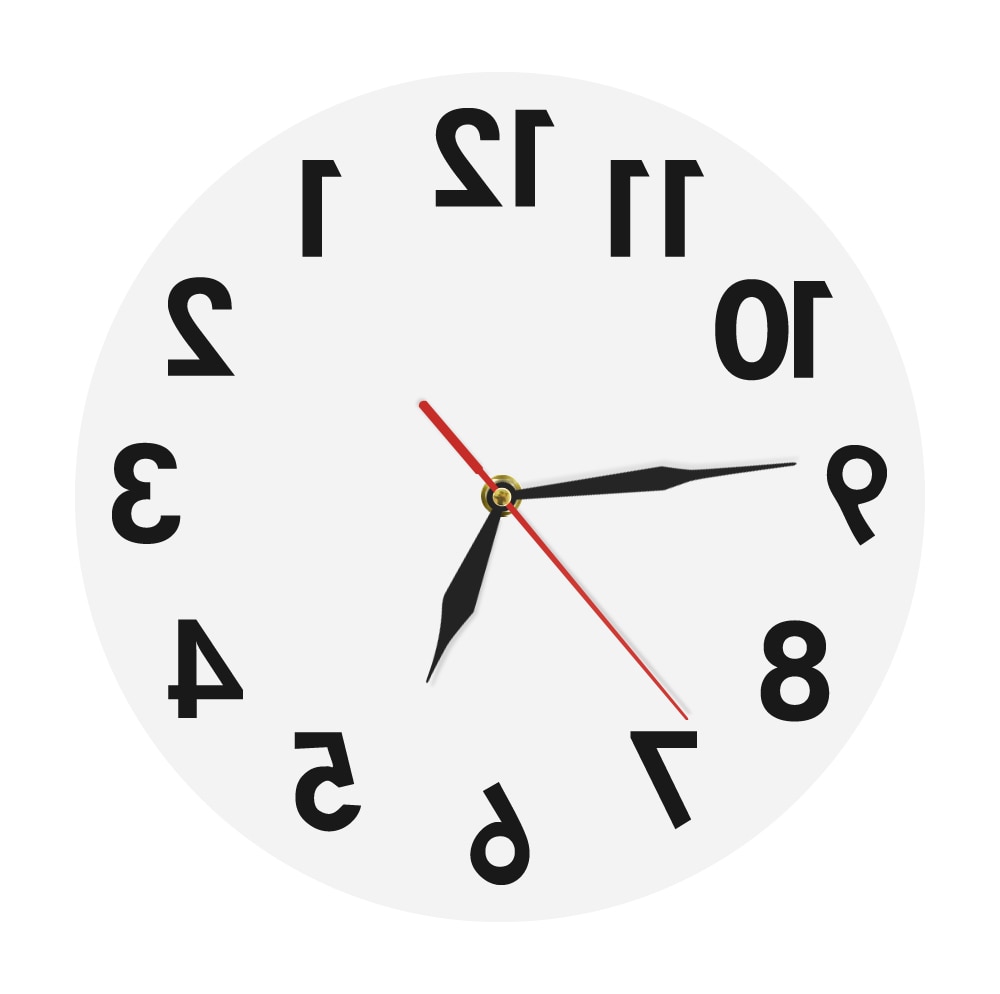 Reverse Clock Backward-Moving Wall Clock Reverse Clock Backward-Moving Wall Clock