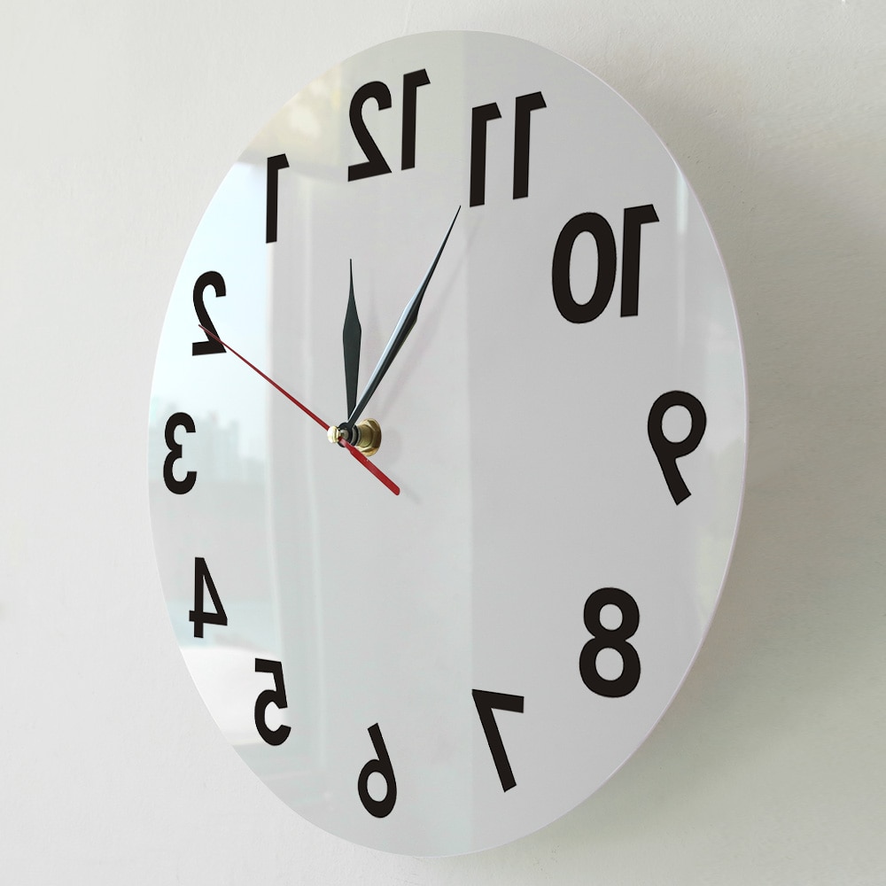 Reverse Clock Backward-Moving Wall Clock