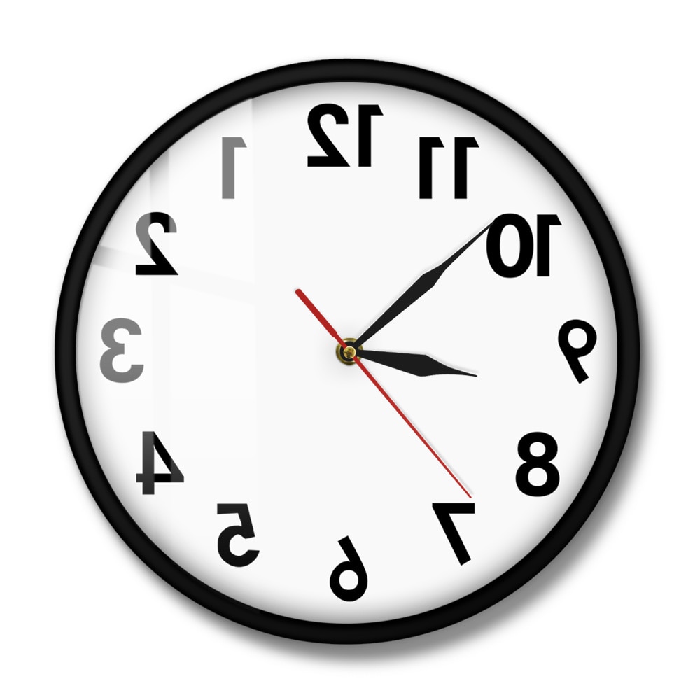 Reverse Clock Backward-Moving Wall Clock