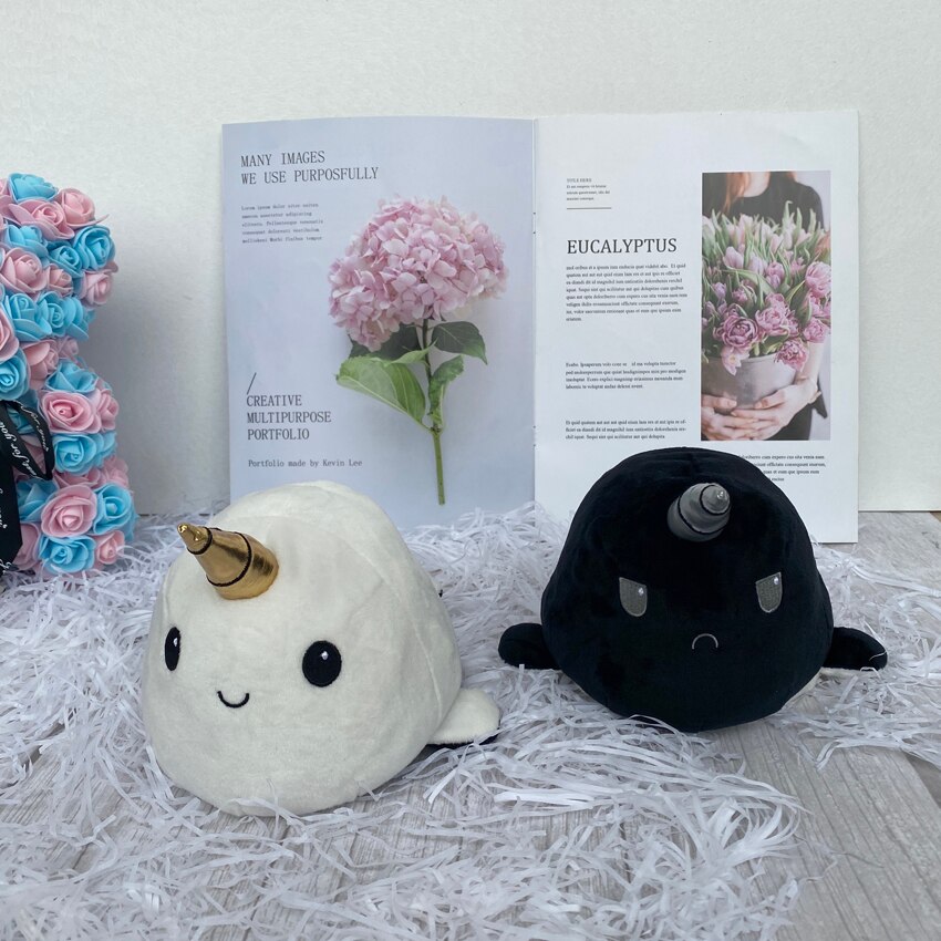 Reversible Mood Plush Ocean Animal Toy