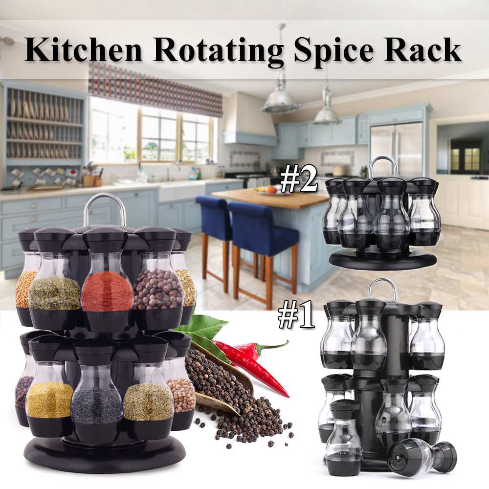 Revolving Spice Rack Condiments Organizer Revolving Spice Rack Condiments Organizer