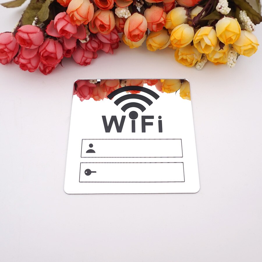 Rewritable 3D Acrylic WiFi Sticker Signage