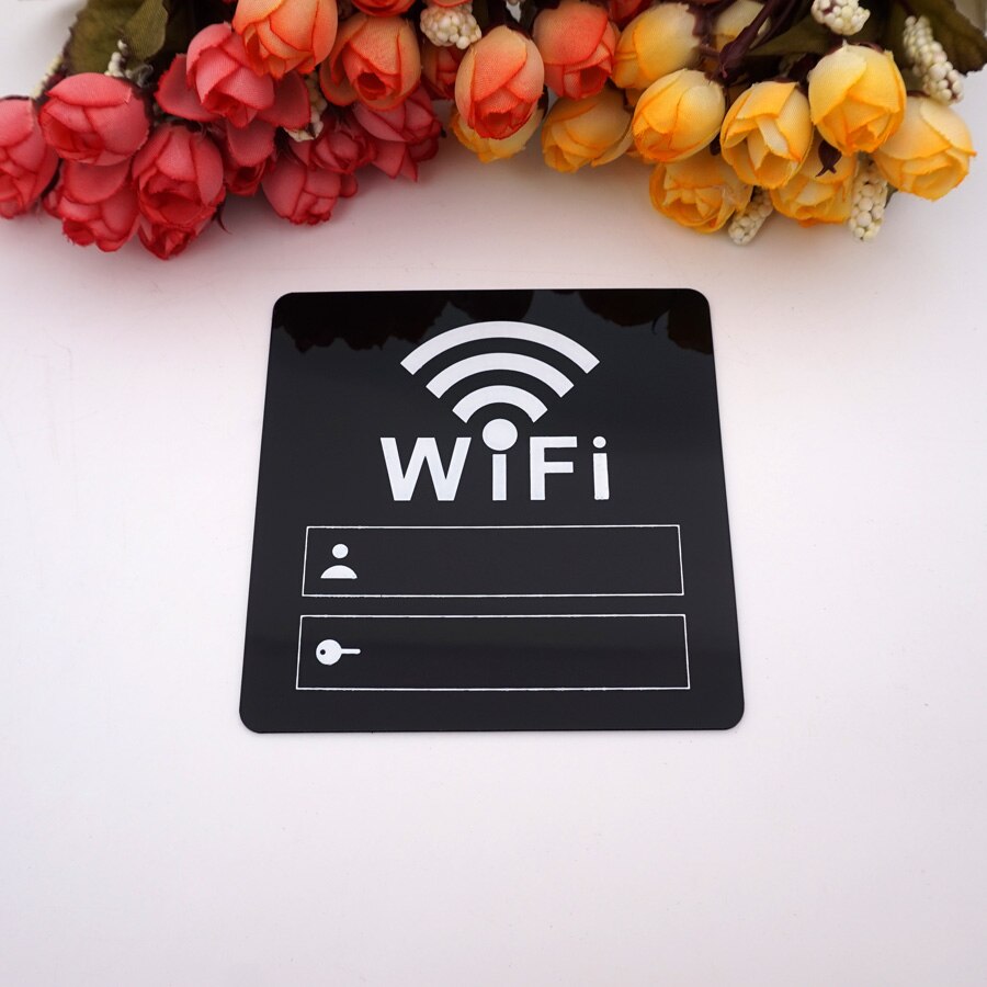 Rewritable 3D Acrylic WiFi Sticker Signage