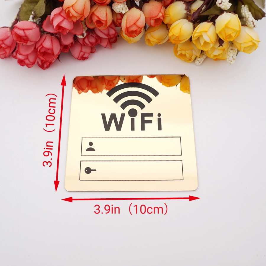 Rewritable 3D Acrylic WiFi Sticker Signage