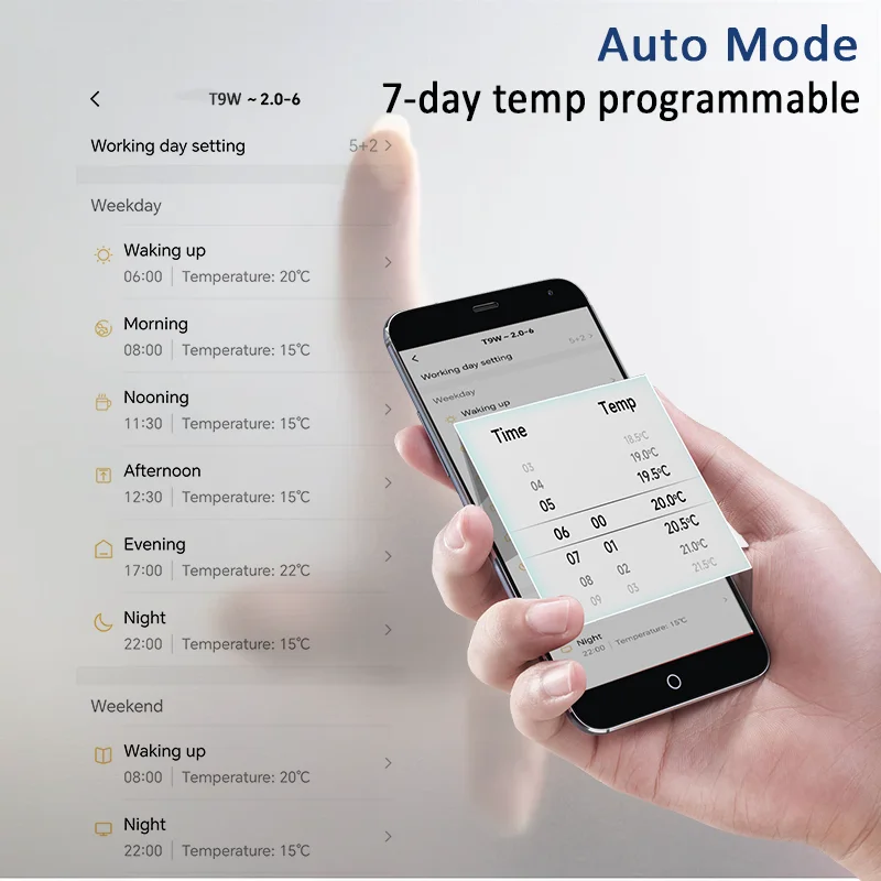 RF Wireless Thermostat Smart WiFi Floor Heating For Gas Boiler Battery Powered Tuya Temperature Controller Receiver
