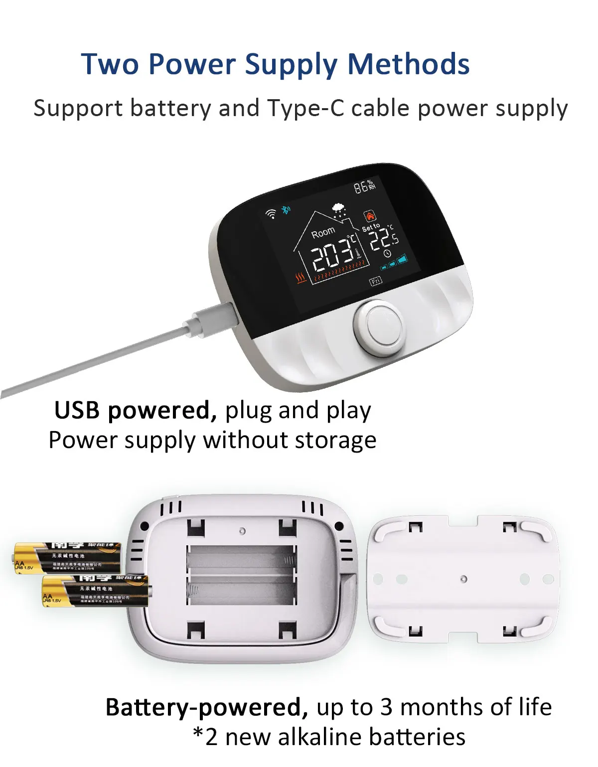 RF Wireless Thermostat Smart WiFi Floor Heating For Gas Boiler Battery Powered Tuya Temperature Controller Receiver