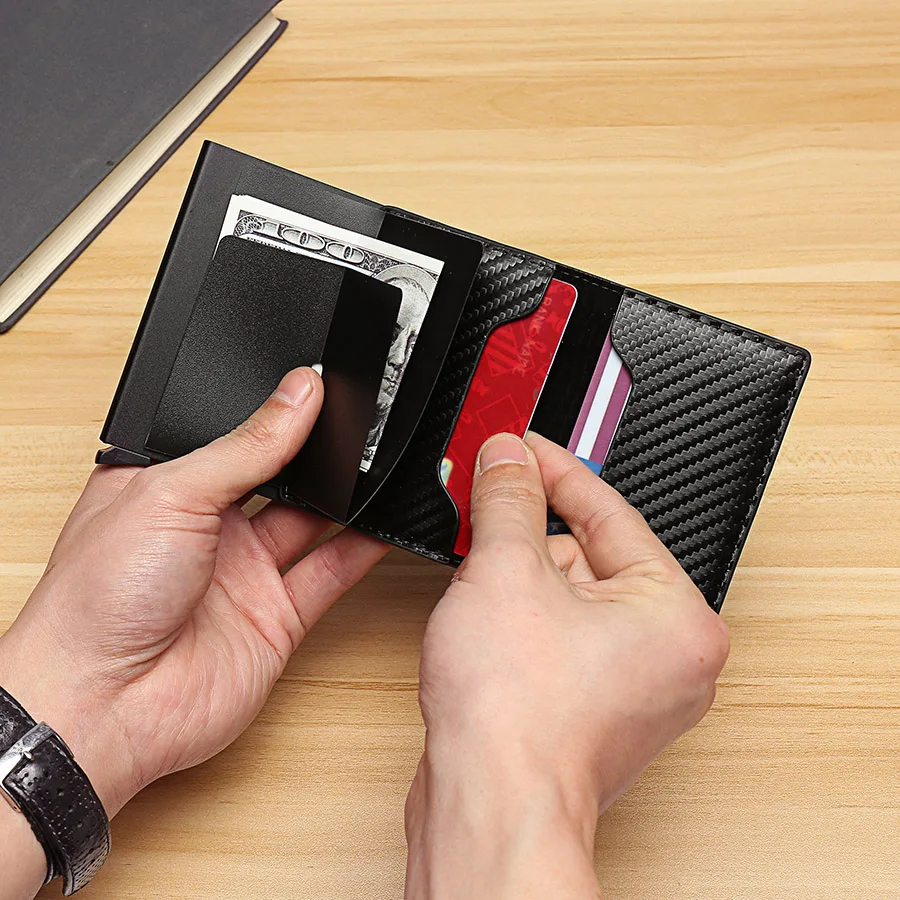 RFID Card Holder Wallet Slim Aluminum Men Wallet ID Credit Card Holder Bank Card