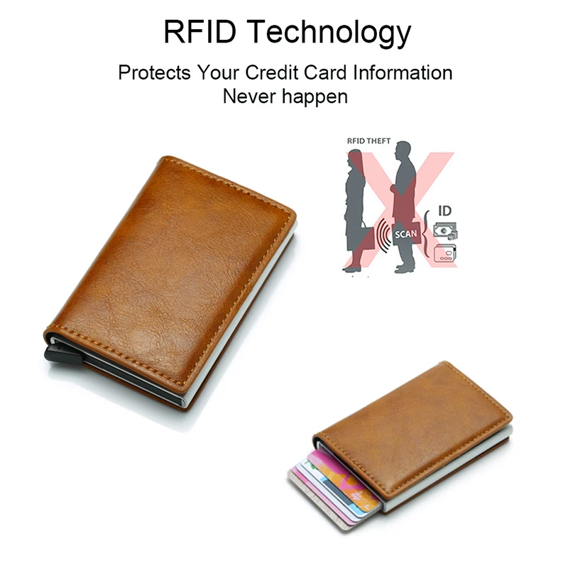 RFID Card Holder Wallet Slim Aluminum Men Wallet ID Credit Card Holder Bank Card