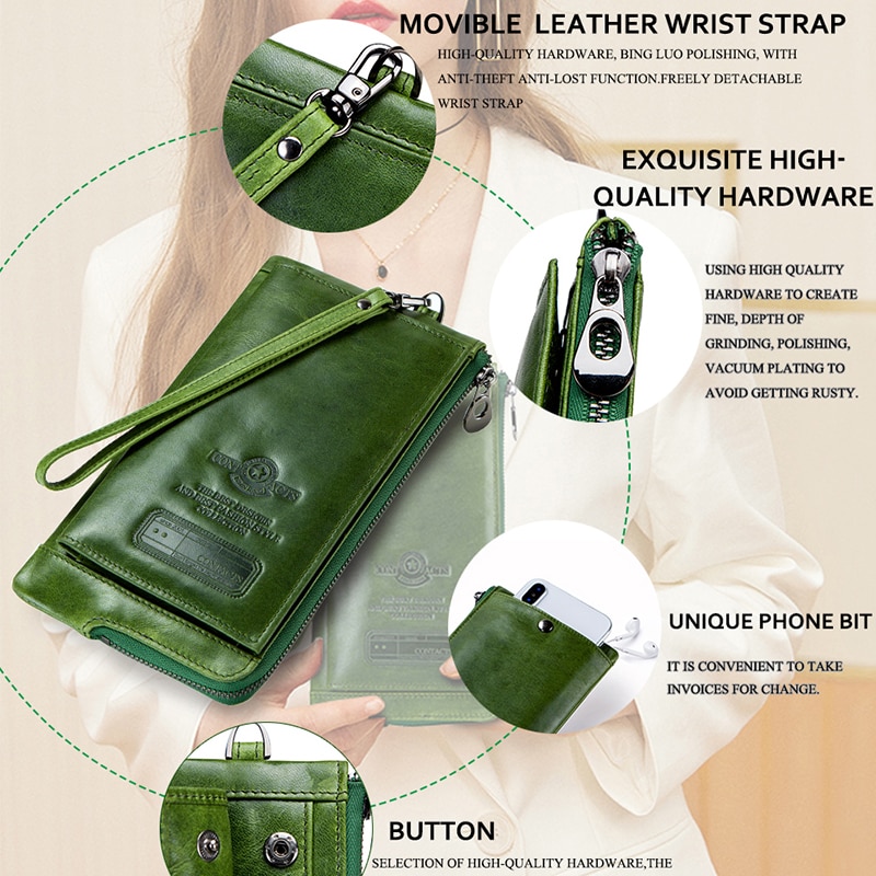 RFID Ladies Wallet Long Leather Wallet RFID Ladies Wallet Long Leather Wallet