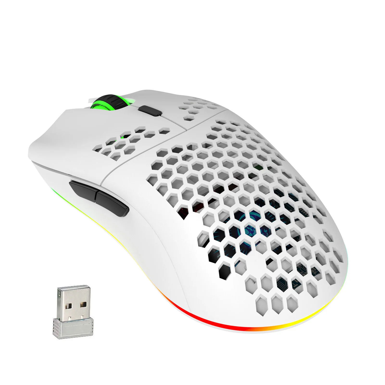 RGB 2.4G Wireless Gaming Mouse RGB Lighting Charging Mouse with Adjustable DPI Ergonomic Design for Desktop Laptop RGB 2.4G Wireless Gaming Mouse RGB Lighting Charging Mouse with Adjustable DPI Ergonomic Design for Desktop Laptop