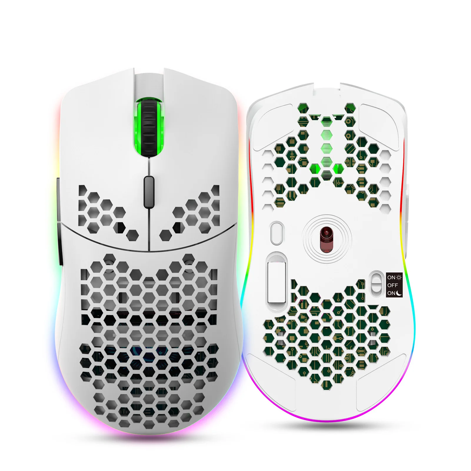 RGB 2.4G Wireless Gaming Mouse RGB Lighting Charging Mouse with Adjustable DPI Ergonomic Design for Desktop Laptop RGB 2.4G Wireless Gaming Mouse RGB Lighting Charging Mouse with Adjustable DPI Ergonomic Design for Desktop Laptop