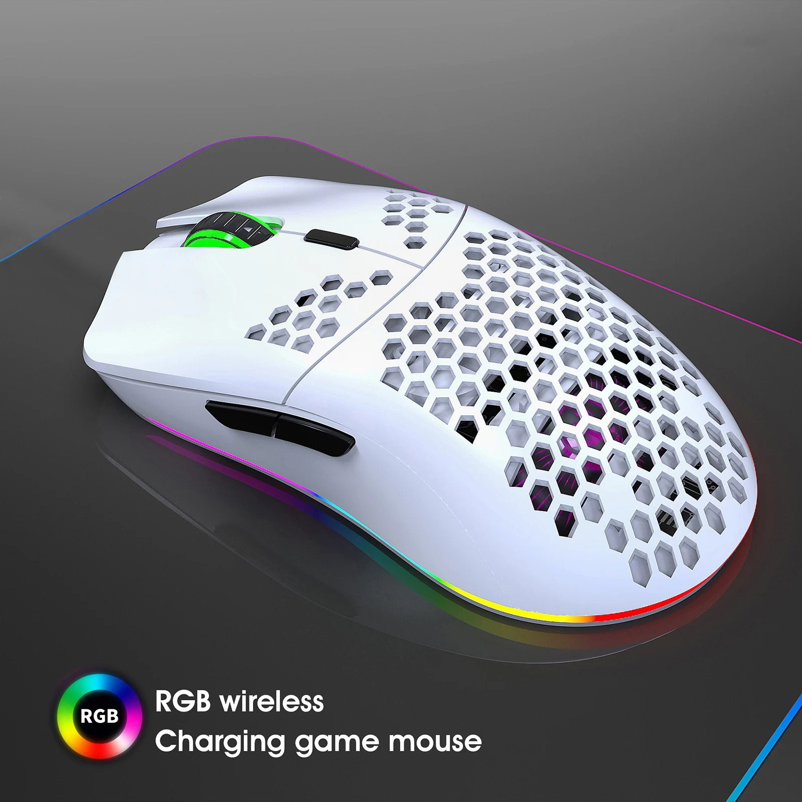 RGB 2.4G Wireless Gaming Mouse RGB Lighting Charging Mouse with Adjustable DPI Ergonomic Design for Desktop Laptop RGB 2.4G Wireless Gaming Mouse RGB Lighting Charging Mouse with Adjustable DPI Ergonomic Design for Desktop Laptop