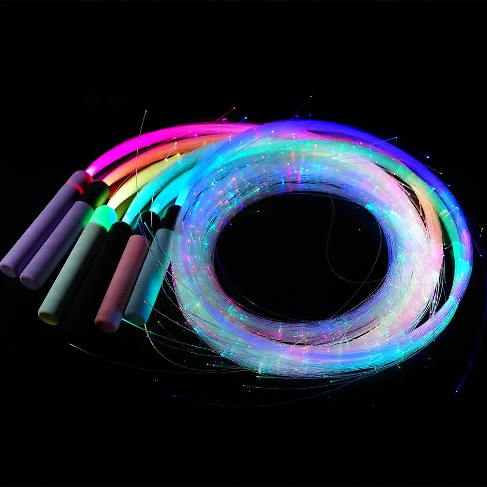 RGB 360° LED Fiber Optic WhipSwivel Super Bright Optical Hand Rope Light-up Pixel Whip Flow Toy Dance Party Lighting RGB 360° LED Fiber Optic WhipSwivel Super Bright Optical Hand Rope Light-up Pixel Whip Flow Toy Dance Party Lighting