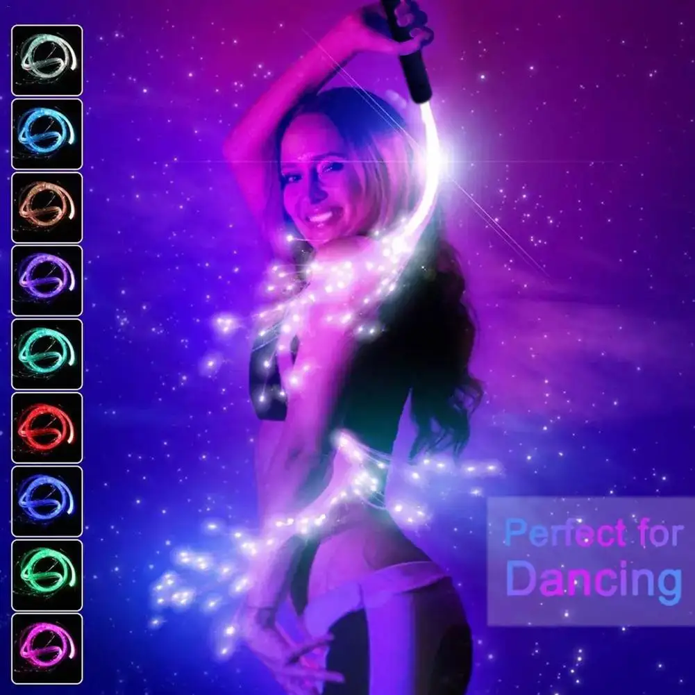 RGB 360° LED Fiber Optic WhipSwivel Super Bright Optical Hand Rope Light-up Pixel Whip Flow Toy Dance Party Lighting RGB 360° LED Fiber Optic WhipSwivel Super Bright Optical Hand Rope Light-up Pixel Whip Flow Toy Dance Party Lighting