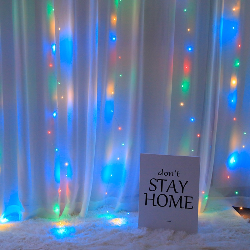 RGB Curtain LED Light Christmas Decoration 3x1m Remote Control Holiday Home Bedroom Outdoor Wedding Fairy Garland Lamp RGB Curtain LED Light Christmas Decoration 3x1m Remote Control Holiday Home Bedroom Outdoor Wedding Fairy Garland Lamp