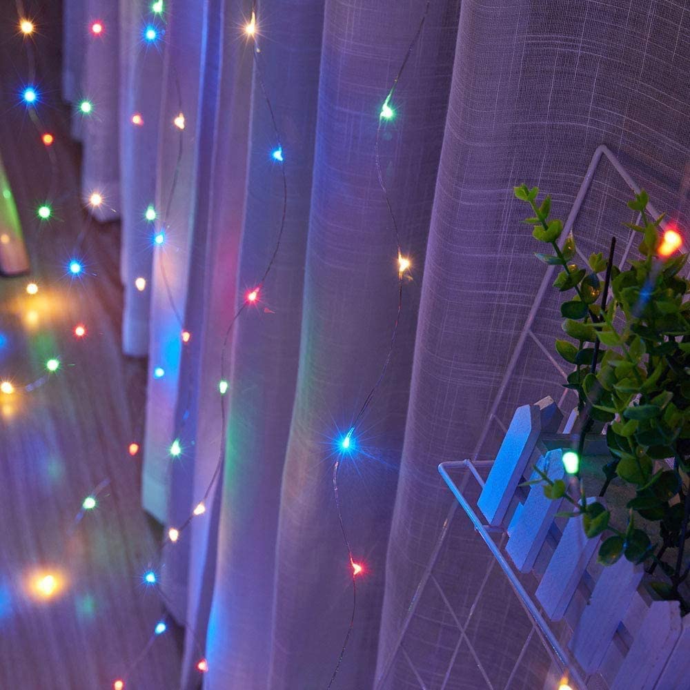RGB Curtain LED Light Christmas Decoration 3x1m Remote Control Holiday Home Bedroom Outdoor Wedding Fairy Garland Lamp RGB Curtain LED Light Christmas Decoration 3x1m Remote Control Holiday Home Bedroom Outdoor Wedding Fairy Garland Lamp