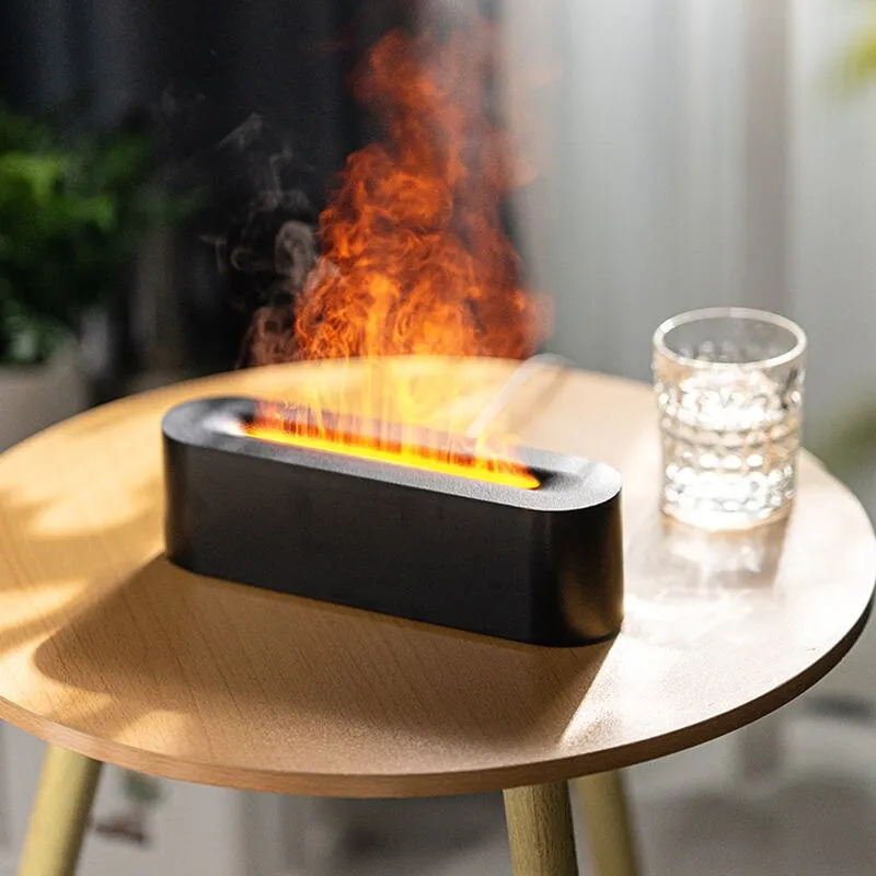 RGB Flame Aroma Diffuser Humidifier USB Desktop Simulation Light Aromatherapy Purifier Air for Bedroom With 7 Colors RGB Flame Aroma Diffuser Humidifier USB Desktop Simulation Light Aromatherapy Purifier Air for Bedroom With 7 Colors
