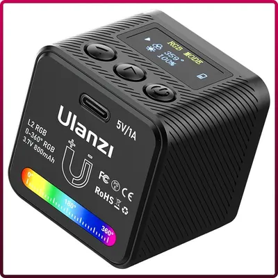 RGB Mini COB Video Camera Light Dimmable 360° Full Color Light with Diffuser Honeycomb Photography for DSLR Camera RGB Mini COB Video Camera Light Dimmable 360° Full Color Light with Diffuser Honeycomb Photography for DSLR Camera