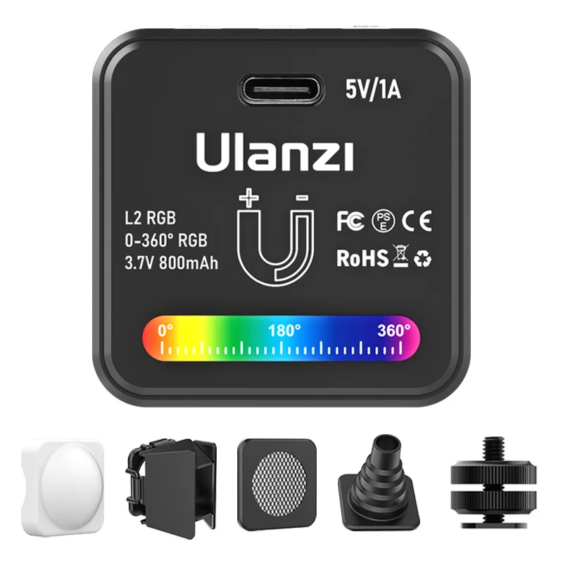RGB Mini COB Video Camera Light Dimmable 360° Full Color Light with Diffuser Honeycomb Photography for DSLR Camera RGB Mini COB Video Camera Light Dimmable 360° Full Color Light with Diffuser Honeycomb Photography for DSLR Camera