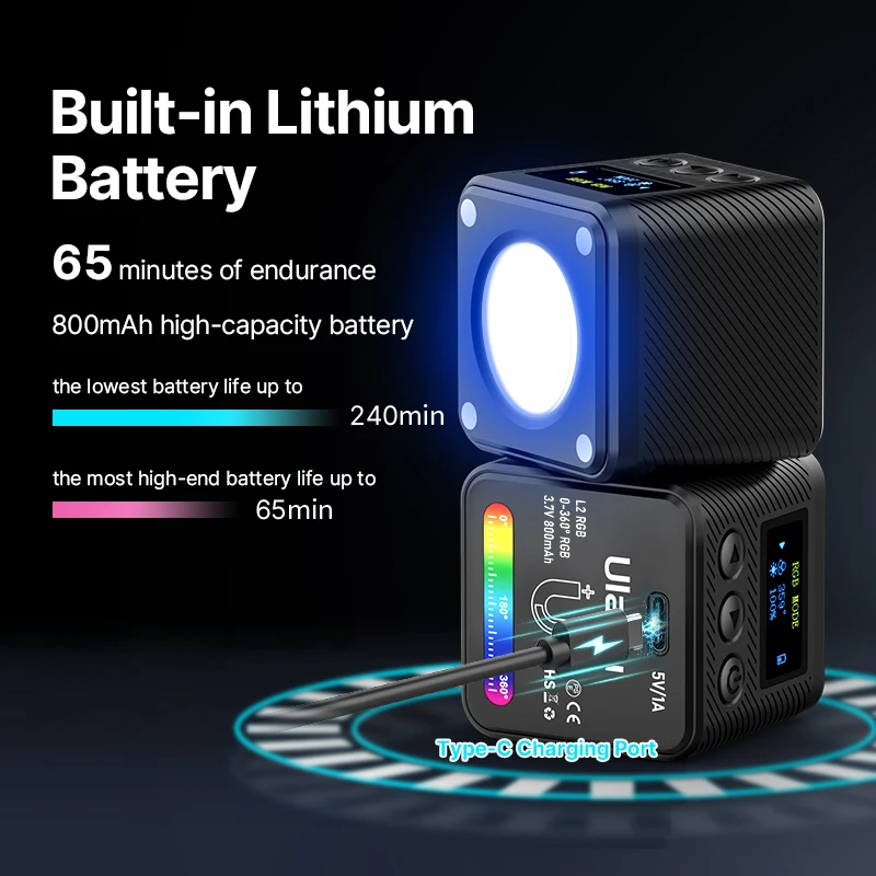 RGB Mini COB Video Camera Light Dimmable 360° Full Color Light with Diffuser Honeycomb Photography for DSLR Camera RGB Mini COB Video Camera Light Dimmable 360° Full Color Light with Diffuser Honeycomb Photography for DSLR Camera