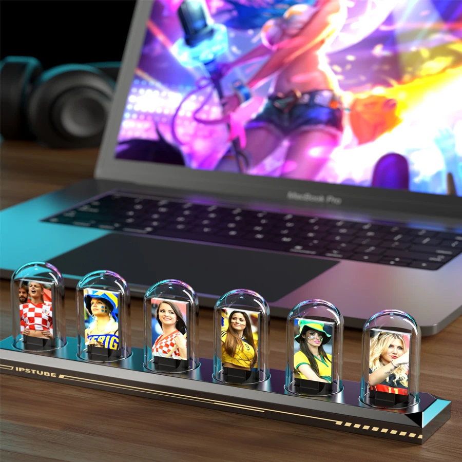 RGB Nixie Tube Clock LED Glows IPS Color Screen DIY Analog Digital Tube Night lights Gaming Desktop Home Decoration RGB Nixie Tube Clock LED Glows IPS Color Screen DIY Analog Digital Tube Night lights Gaming Desktop Home Decoration