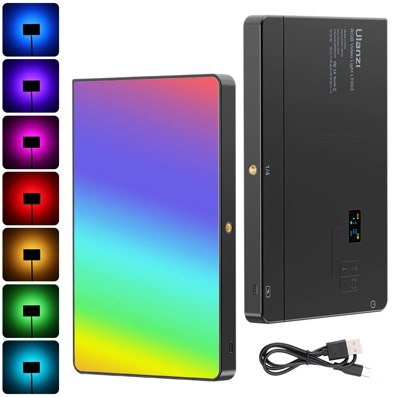 RGB Video Light Full Color Panel Light 8000mAh Dimmable 2500-9000K CRI 95+ Photo Studio Lamp 266 Beads Livestream RGB Video Light Full Color Panel Light 8000mAh Dimmable 2500-9000K CRI 95+ Photo Studio Lamp 266 Beads Livestream