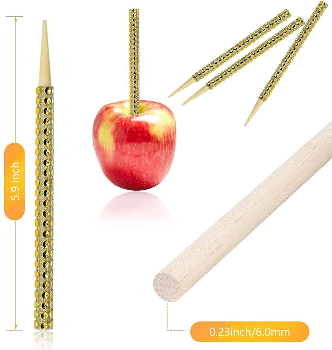 Rhinestone Candy Apple Sticks (10pcs) Rhinestone Candy Apple Sticks (10pcs)