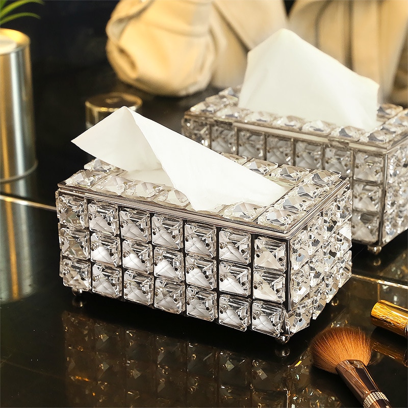 Rhinestone Crystal Tissue Box