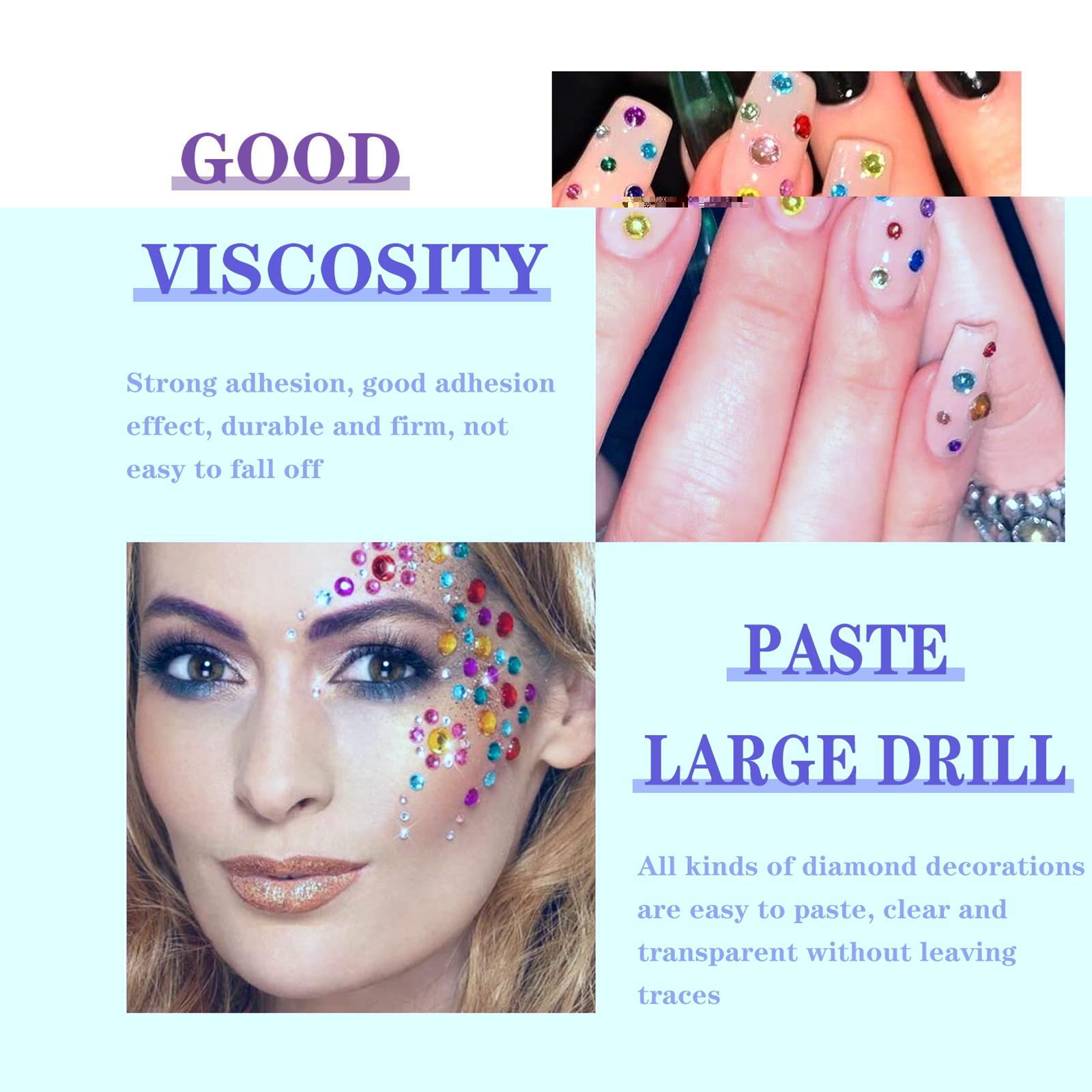 Rhinestone Eye Gems Face Charm with Glue Set Rhinestone Eye Gems Face Charm with Glue Set