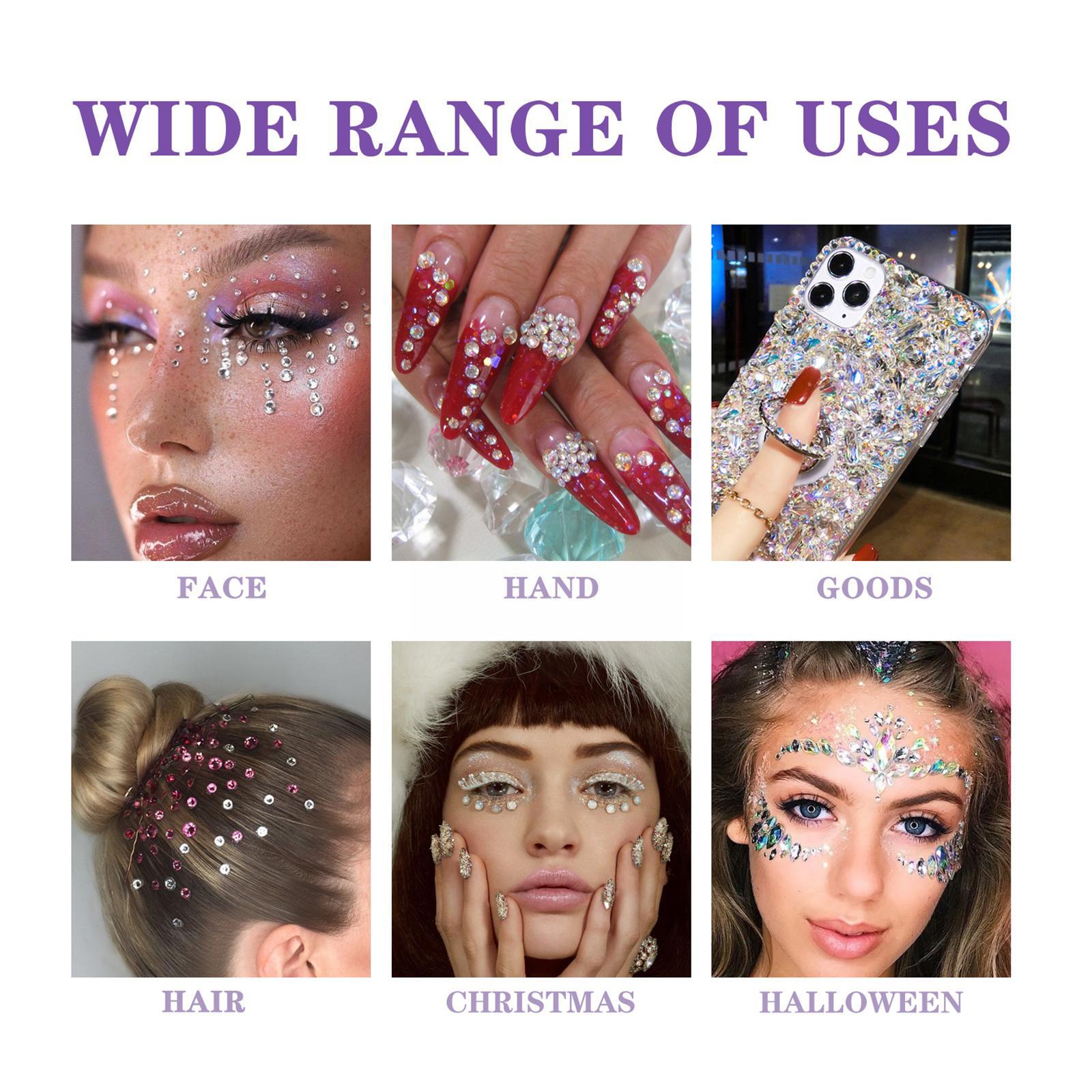 Rhinestone Eye Gems Face Charm with Glue Set Rhinestone Eye Gems Face Charm with Glue Set