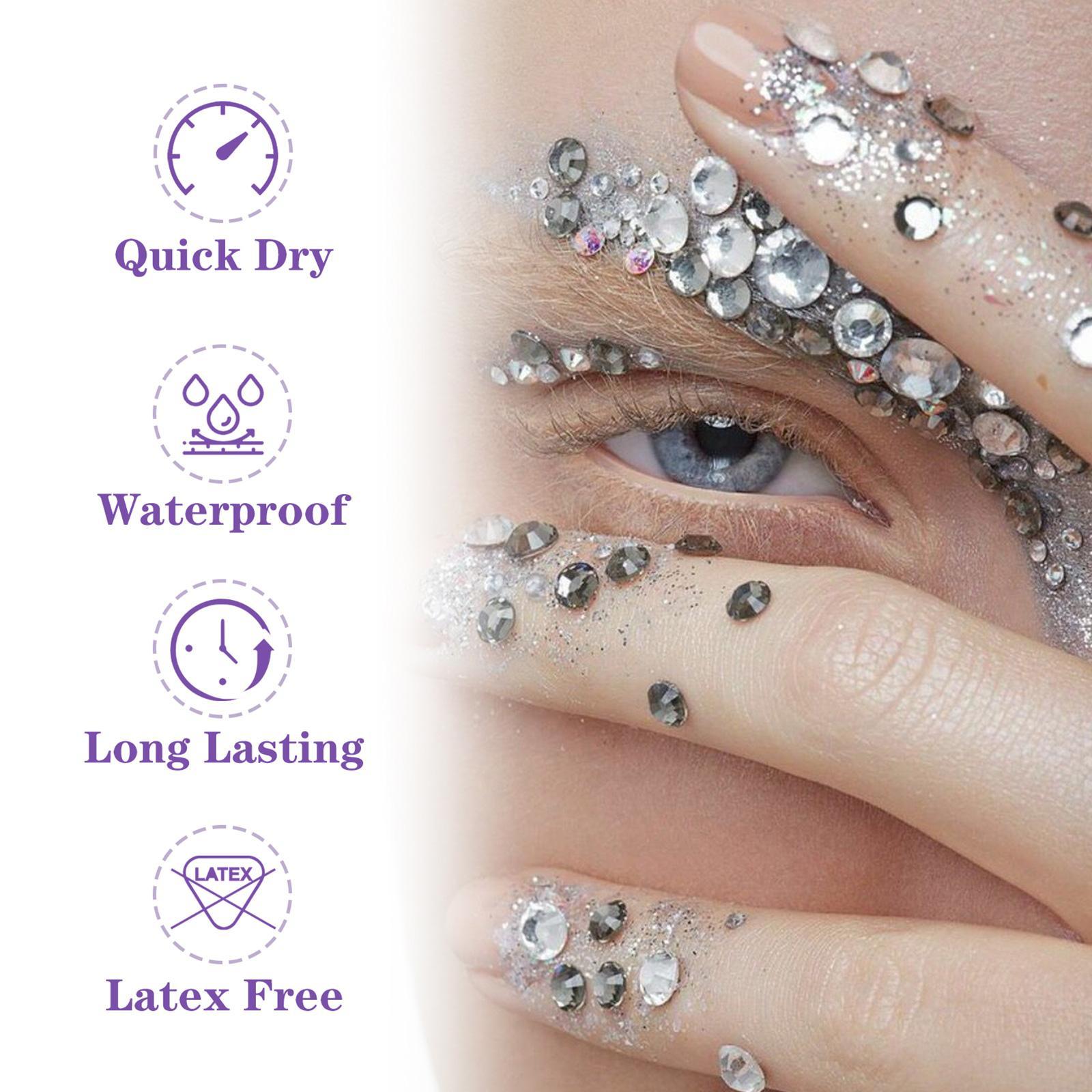 Rhinestone Eye Gems Face Charm with Glue Set Rhinestone Eye Gems Face Charm with Glue Set