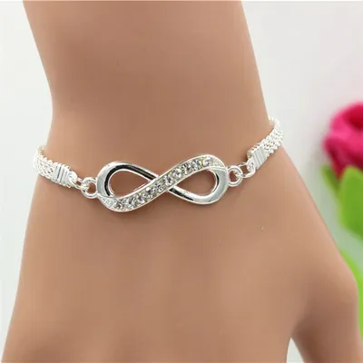 Rhinestone Infinity Bracelet Jewelry 8 Number Pendant Charm Blange Couple Bracelets For Lover Friend Women Gifts Rhinestone Infinity Bracelet Jewelry 8 Number Pendant Charm Blange Couple Bracelets For Lover Friend Women Gifts