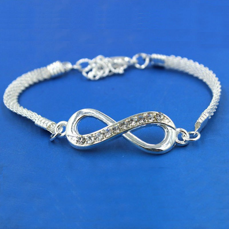 Rhinestone Infinity Bracelet Jewelry 8 Number Pendant Charm Blange Couple Bracelets For Lover Friend Women Gifts Rhinestone Infinity Bracelet Jewelry 8 Number Pendant Charm Blange Couple Bracelets For Lover Friend Women Gifts