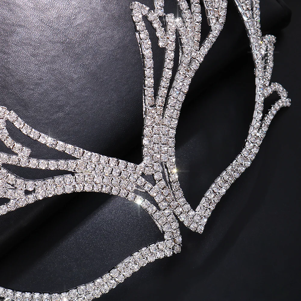 Rhinestone Sexy Mask Handmade Women Festival Face Accessories Crystal Prom Party Mask Masquerade Jewelry Rhinestone Sexy Mask Handmade Women Festival Face Accessories Crystal Prom Party Mask Masquerade Jewelry
