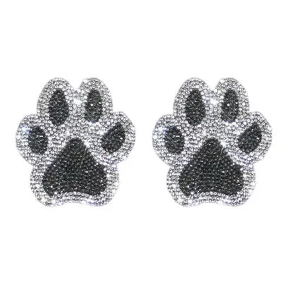 Rhinestone Sparkly Paw Print Decals for Cars (2Pcs)