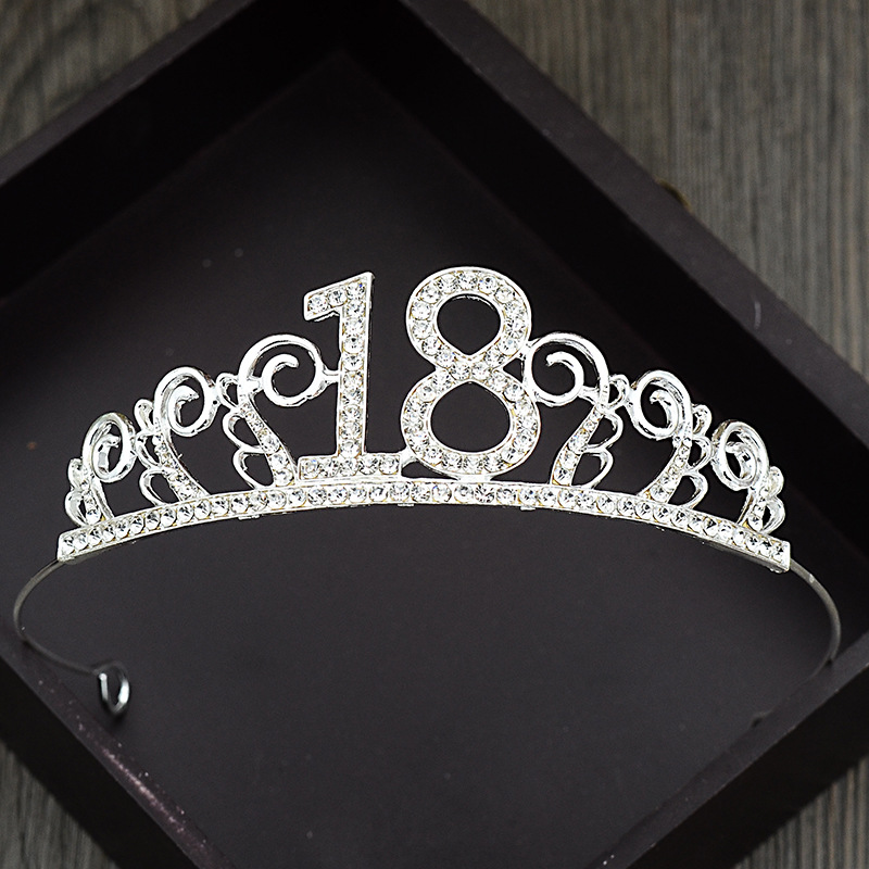 Rhinestone-Studded Adult Birthday Crown Rhinestone-Studded Adult Birthday Crown