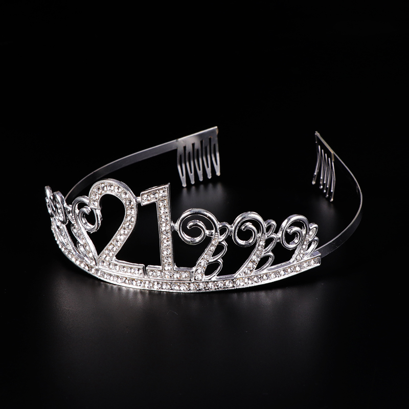 Rhinestone-Studded Adult Birthday Crown Rhinestone-Studded Adult Birthday Crown